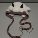 Animal Hat Cute Sheep Cap for Girls, Soft Lamb Beanie with Ear Flaps, Winter Headwear Cosplay Props Party Supplies (One Size, White)