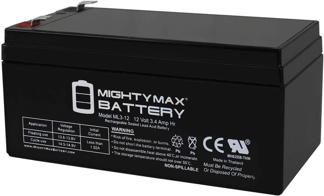 Mighty Max Battery ML3-12 Replacement for Toro Lawn Mower # 106-8397 BATTERY-12V 3.4Ah