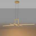 47" Gold Linear Pendant Lights Kitchen Island 6-Lights LED Dimmable Hanging Pendant Lights Fixture Pool Table Light Fixture Modern Minimalist Linear Chandelier for Dining Room Island Light
