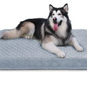 Hero Dog Extra Large Dog Bed for Dogs, 47" Jumbo Orthopedic Dog Bed for Rest with Removable Washable Cover - Soft Flannel Top Pet Beds with Anti Slip Bottom, Light Grey, 47"x39"x2"