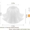 Plastic Lampshades Set of 2, Flower Lampshades 3.7" Top x 7.7" Bottom x 4.5" High, Seaside village Table lamp, Floor Lamps, Pendant Light, Wall Light Replacement Lampshade