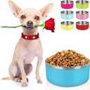 Stainless Steel Dog Bowls for Small Medium Sized Dogs Non Slip,Insulated Dog Bowl,Pet Bowl for Food and Water,Rustproof(40oz,Blue)
