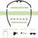 3 Pack Polarized Sports Sunglasses for Men, Mens Sunglasses Wrap Around UV Protection for Cycling Fishing Driving (A04-gray/Gray/Gray)