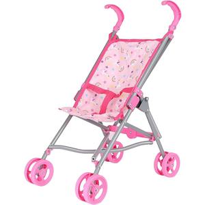 Dream Collection, Doll Stroller - Metal Fold Up and Down Umbrella Stroller for Realistic Pretend Play, Pink - 23”