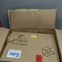 QEEIG C Table Side Table Set of 2 Living Room Sets C Shaped Couch Tray End Tables Farmhouse, Rustic Brown (017-30BN)