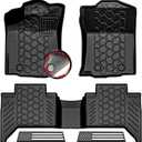 Anti-Slip 3D Car Mats 5Pcs All Weather for 2018-2023 Toyota Tacoma Double Cab (Automatic Only) | Rubber Truck Floor Liners with Weather Strips | Car Carpet for Winter, Ski, Hunting, Camping (USA Flag)
