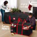 Hatisan 2Pcs Christmas Tree Storage Bag for 7.5ft Artificial Trees and Christmas Ornament Storage Box, Sturdy Waterproof Material, Zippered Bag, Stitched Reinforced Carry Handles(Black, 7.5 ft)