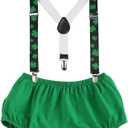 St. patrick's Day Party , Leprechaun Baby Boy St patrick's Day Outfit, Peter Pan , Children's st. patrick's day Irish Costumes Leprechaun Green Dress-up Party Favor Outfit Green - Clover 3-24 Months