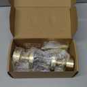 Mega Handles Buena Passage Door Knobs - 1 Pack Reversible Interior Door Knobs, Heavy Duty Passage Gold Door Knob for Closet & Hallway, No Lock, Fits All Standard Door Sizes - Satin Brass