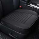 EDEALYN Seat Bottom Cover Single Seat Cover Without Backrest PU Leather Car seat Cover - Seat Protective Cover,1pcs (Black)