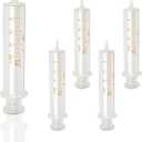 5 Pack 20ml Glass Syringe With Caps for Liquid,Borosilicate Glass Syringes for Oil or Glue Applicator,No Needle