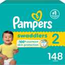 Pampers Baby Diapers - Swaddlers - Size 2, 148 Count, Ultra Absorbent Disposable Infant Diaper
