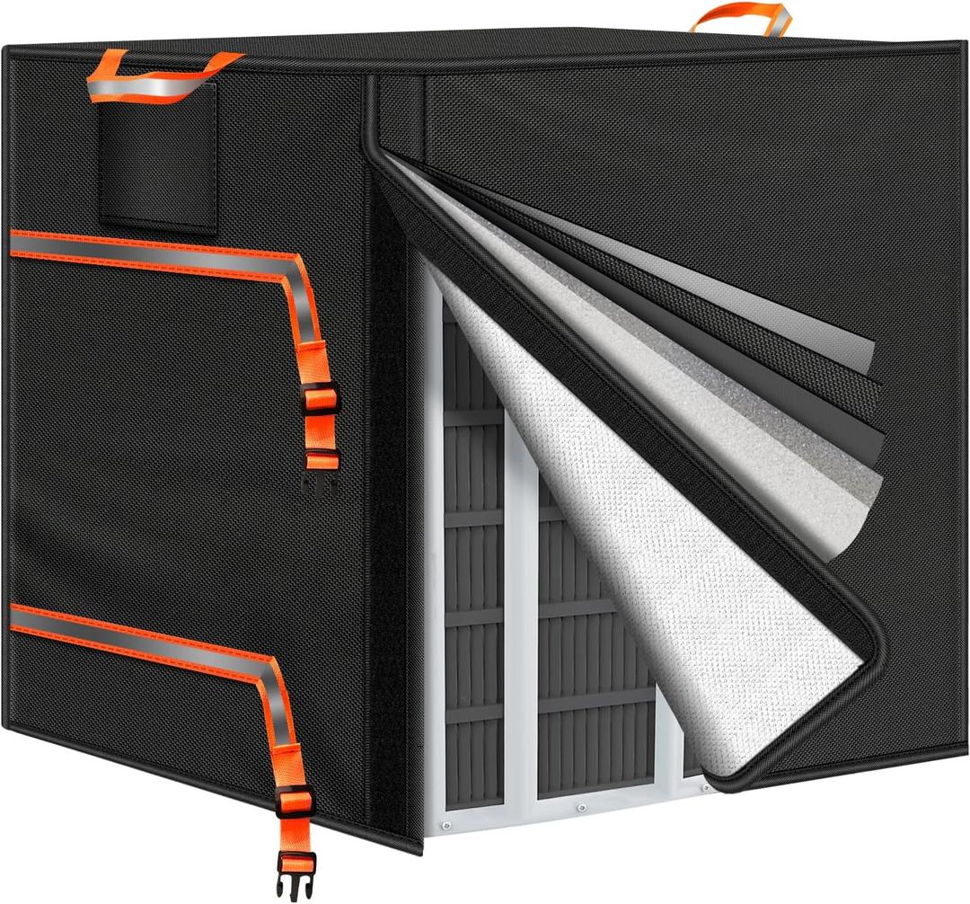 TRELC Winter Air Conditioner Covers for Outside Units, 3mm Thickened Insulation EPE Foam for Insulation, Heavy Duty 600D Winter AC Cover, 5 Layers Insulation Outdoor AC Cover(28"W x 28"D x 32"H)