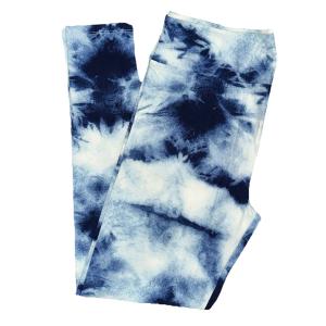 Tween Lularoe Kids Leggings Denim Tie Dye Acid Wash Blue White NEW 49602, Pack of 2