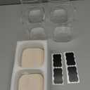 ComSaf Glass Storage Containers with Lids, 1.2 Qt Glass Jars with Lids, Clear Food Storage Jar, Canister For Pantry Cookie Flour Cereal Rice Sugar Tea Coffee Beans Spice, Square Set of 4