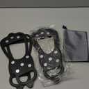 2 Pairs Non Slip Gripper Spikes for Shoes, Ice Traction Cleats with 8 Steel Studs Crampon for Walking On Snow and Ice, Shoe Spikes for ice Fishing, Hiking, Snow Shoveling