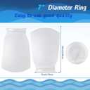 Jecery 8 Pcs 7 Inch Aquarium Filter Socks, 200 m Ring Felt Filter Bags 7 x 16 inches Sump Socks for Saltwater Aquarium Fish Tank Freshwater