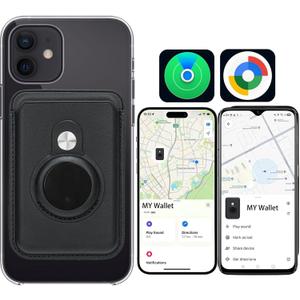 for MagSafe Wallet Work with Find My Functionality for iOS and Android Strong Magnetic Bluetooth GPS Tracker Smart MagSafe Wallet with Apple Find My and Google Find Hub Compatibility