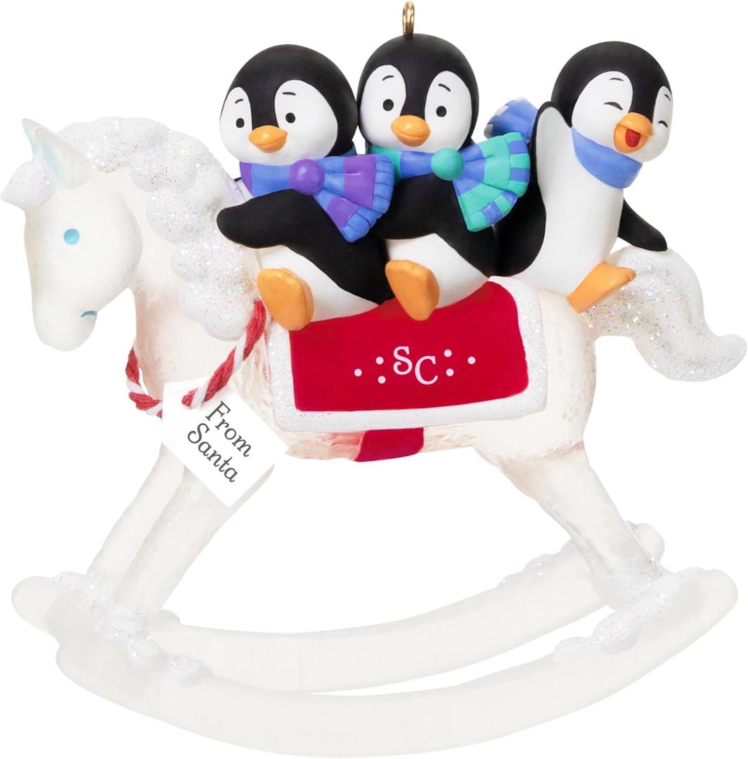 Hallmark Keepsake Christmas Ornament 2025, A Gift from Santa, Gifts for Penguin Lovers