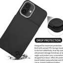 GUERNICA for iPhone 16 Wallet Case with RFID Blocking Card Holder for Women Men, Kickstand Shockproof Phone Case for iPhone 16(6.1"),Black