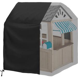 Playhouse cover, Outdoor playhouse covers waterproof, 57" L x 57" W x 63" H, Sun Protection Dust, 420D Heavy duty oxford fabric, (Black)