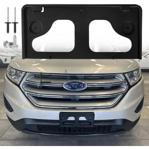 FASTCHE Front License Plate Frame Compatible with 2015 2016 2017 2018 Ford Edge Front Bumper License Plate Holder Mounting Bracket Replace # FT4Z17A385AA FO1068155