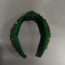 Christmas Headband for Women Jeweled Xmas Snowflake Headband Embellished Crystal Pearl Knotted Headbands Wide Top Knot Holiday Hairband Christmas Hair Accessories Festive Outfits Gifts (Snowflake 1)