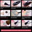 2 x Gold Silver Chrome Nail Powder, 6 Colors Holographic Unicorn Iridescent Nail Chrome Powder, Metallic Mirror Effect Light Gold Champagne Chrome Powder Palette Pigment Glitter for Nail Art