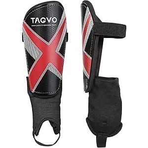 TAGVO Soccer Shin Guards for Kids Youth Adults, Protective Soccer Equipment for Boys Girls Men, Soccer Shin Pads for Kids, M