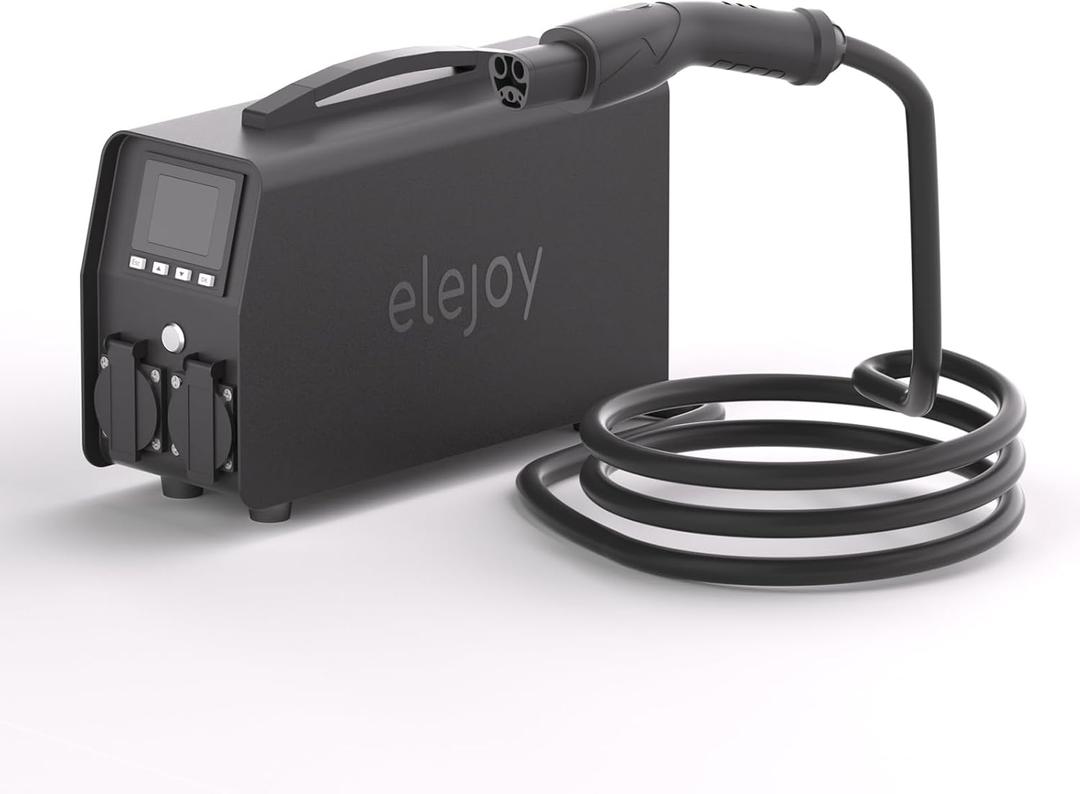 3KW EV Discharger V2L Adapter Discharge Compatible with Tesla Model 3/Y/S/X After May 2019 NACS Standard Battery Protection 120V/240V Output LCD Display Outdoor Camping Emergency