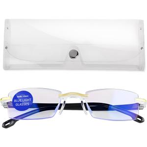 NoBlu Vision Bluelight Glasses for Men & Women  noblu glasses no blue light glasses for woman and men screen, eye strain & sleep | computer gaming glasses with clear frame & travel case
