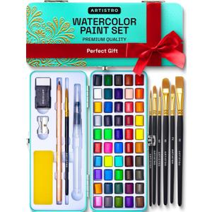 ARTISTRO Watercolor Paint Set - Portable Paint Kit - Perfect for Gifting to Adults, Teens, Tweens, & Kids - Art and Craft Supplies Kit