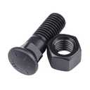 8Pcs Grade 8 Blades Cutting Edge Plow Bolts & Nuts 5/8" UNC-11 x 2-1/4", 5/8 Cutting Edge Bolts, Grader Blade Bolt for Snow Plow, Tractor Attachment, Construction Machinery