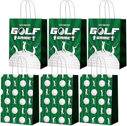 Leinuosen 29 Pcs Golf Gift Goodie Bags Cute Golf Treat Bags for Snacks and Candy Bag with Handle for Theme Adults Birthday Party Shower Favors, 8.3 x 5.9 x 3.1 Inch