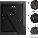 GraduationMall 8x10 Picture Frames, Real Glass, Display Photos for Wall or Tabletop, Black with Silver Beads, 2-Pack