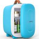 Hansburg Mini Fridge for Bedroom Skincare Cooler & Warmer Portable Small Refrigerator 4 Liter/6 can with 12v AC/DC/USB Option for Food, Drinks, Makeup, Dorm, Office and Car