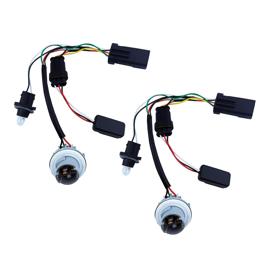 Converters Harness Adapters for Dodge Ram 2013-2018, 2Pcs, Red, Automotive Tail Light Adapter, Wiring Adapter