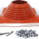 #8 Metal roof Pipe Flashing Boot,Applicable to Pipe diameters ranging from 7" to 13" Wide high Temp Silicone Chimney Boot,Resistant to temperatures ranging from -100F to 450Metal roof Vent Boot