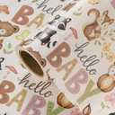 WRAPAHOLIC 30 Inch Baby Shower Wrapping Paper Roll - 30 Inch x 33 Feet - Little Woodland Animal Wrapping Paper for Baby Shower, Kids Girls Boys Birthday