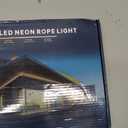 LED Neon Lights Warm White 3000K,16.4ft 110-120V LED Strip Lights,Flexible Outdoor Waterproof Neon Rope Lights for Bedroom,Cabinet,Kitchen,Living Room,Mirror,Halloween Decor