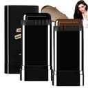 3 x 2 in 1 Hair Color Stick, Safe and Convenient Comb Hair Dye, Waterproof and Sweat-Proof Hair Dye Comb, Instant Convenient Root Touch Up for Gray Hair, for Women & Men, Pack of 2 (Black+Dark-Brown)