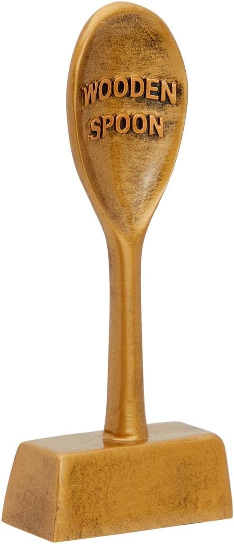 Juvale Cook Off Trophy Wooden Spoon Award - 2.5 x 6.2 x 1 in, Mini Bronze Resin - Funny Cooking Contest Trophy for Bake-Off, Chili & Salsa Competitions