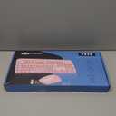 MageGee V920 Wireless Keyboard and Mouse Combo, 2.4G Full-Sized Retro Typewriter Keyboard with Round Keycaps & Auto-Sleep Mode, Cute Computer Keyboard and Cordless Optical Mouse for Laptop/PC (Purple)