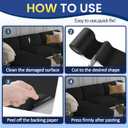 Self-Adhesive Canvas Repair Tape, 16" x 79" Waterproof Canvas Repair Patch, Fabric Patch Repairs Kit for Furniture, Tents, Sunbrellas, Boat Covers Awnings, Couches, Clothes, Bags Black