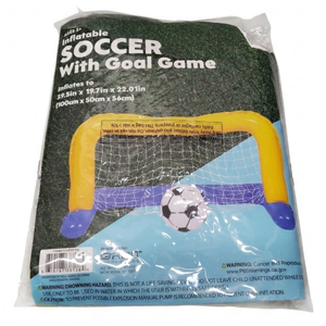 Inflatable Soccer With Goal Game Inflates To 39.5 in x 19.7 in x 22.01 in