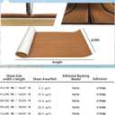 KXKZREN Boat Flooring EVA Foam Decking Sheet Faux Teak Marine Mat Non-Slip Boat Carpet Self-Adhesive Flooring for Jon Boats Motorboat RV Yacht Kayak Swim Platform