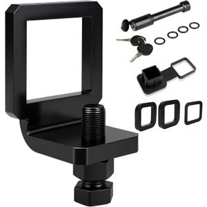 Anti-Rattle Hitch Clamp for 2 Inch Receiver, Includes Locking Hitch Pin, Rubber Hitch Cover & 3 Silencer Pads, Heavy Duty Hitch Tightener for Trucks, SUVs, RVs, Trailers and Bike Racks