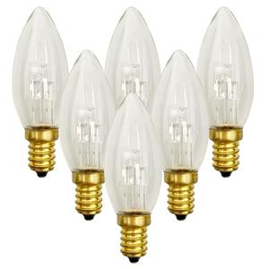 SUNSGNE 6Pack 3V C26 LED Replacement Light Bulbs, E12 Candelabra Base LED Christmas Light Bulbs for Battery Operated Window Candles Lamps