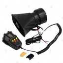 5 Tone Sound Car Siren Vehicle Horn with Mic PA Speaker System Emergency Sound Amplifier By VaygWay - Premium Quality 60W Electric Ambulance/Horn Hooter