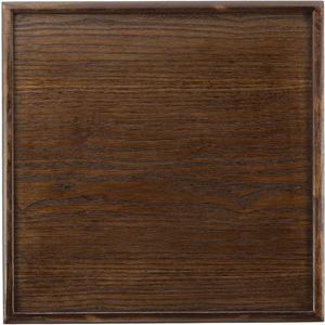 Wooden Serving Tray Square Wood Serving Tray Decorative Platter, 14.2x14.2 Inch Fit for Home Decor Kitchen Coffee Table Candle Holder, (Brown)